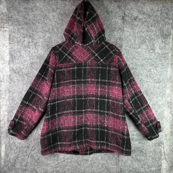 Plaid Women's Jacket in Pink and Black - Picture 10 of 16